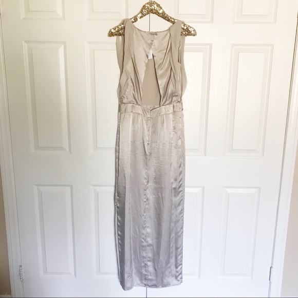 Jessica Simpson long champagne satin gown - Picture 4 of 7